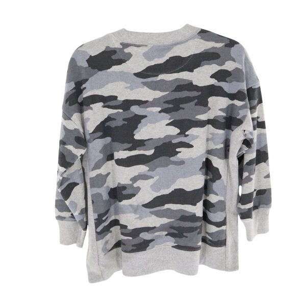 Aerie Camo Sweatshirt Women L Gray Streetwear Grunge Athleisure Contemporary NWT - Picture 3 of 16